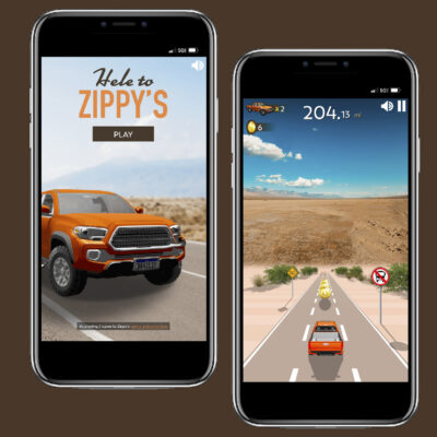 Play on the Zippy's Mobile app and earn Zipcoins.