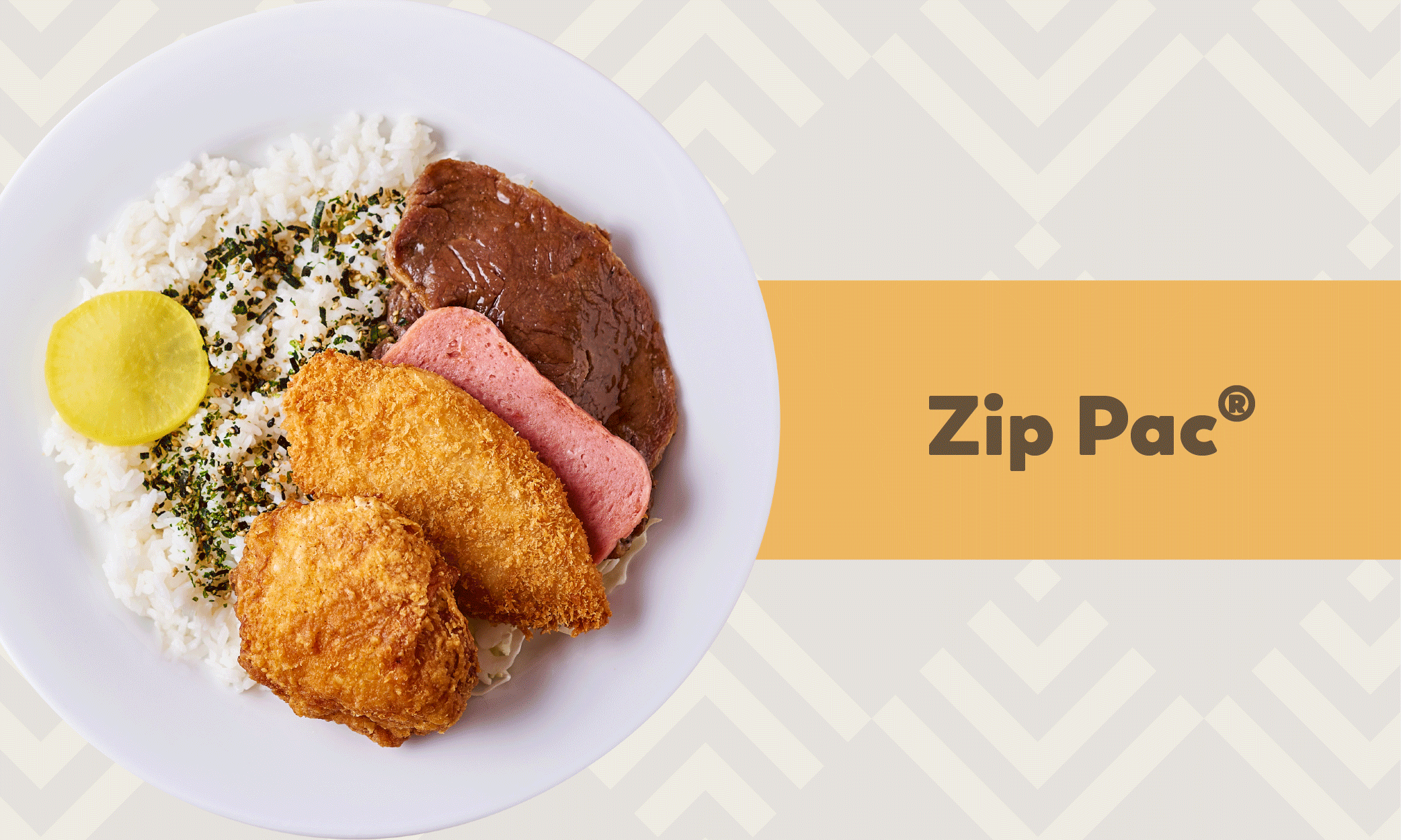 Opening-Menu-Module Zip Pac®, Korean Fried Chicken, and Chili Chicken Mixed Plate