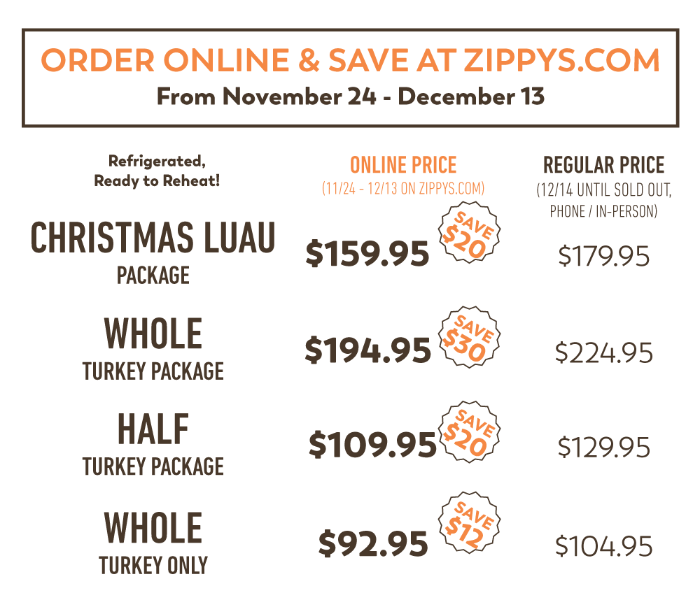 Zippy's Christmas Holiday Specials Zippy's Restaurants